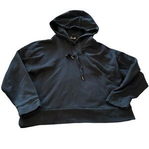 Banana Republic Black Cropped Hoodie Sweatshirt